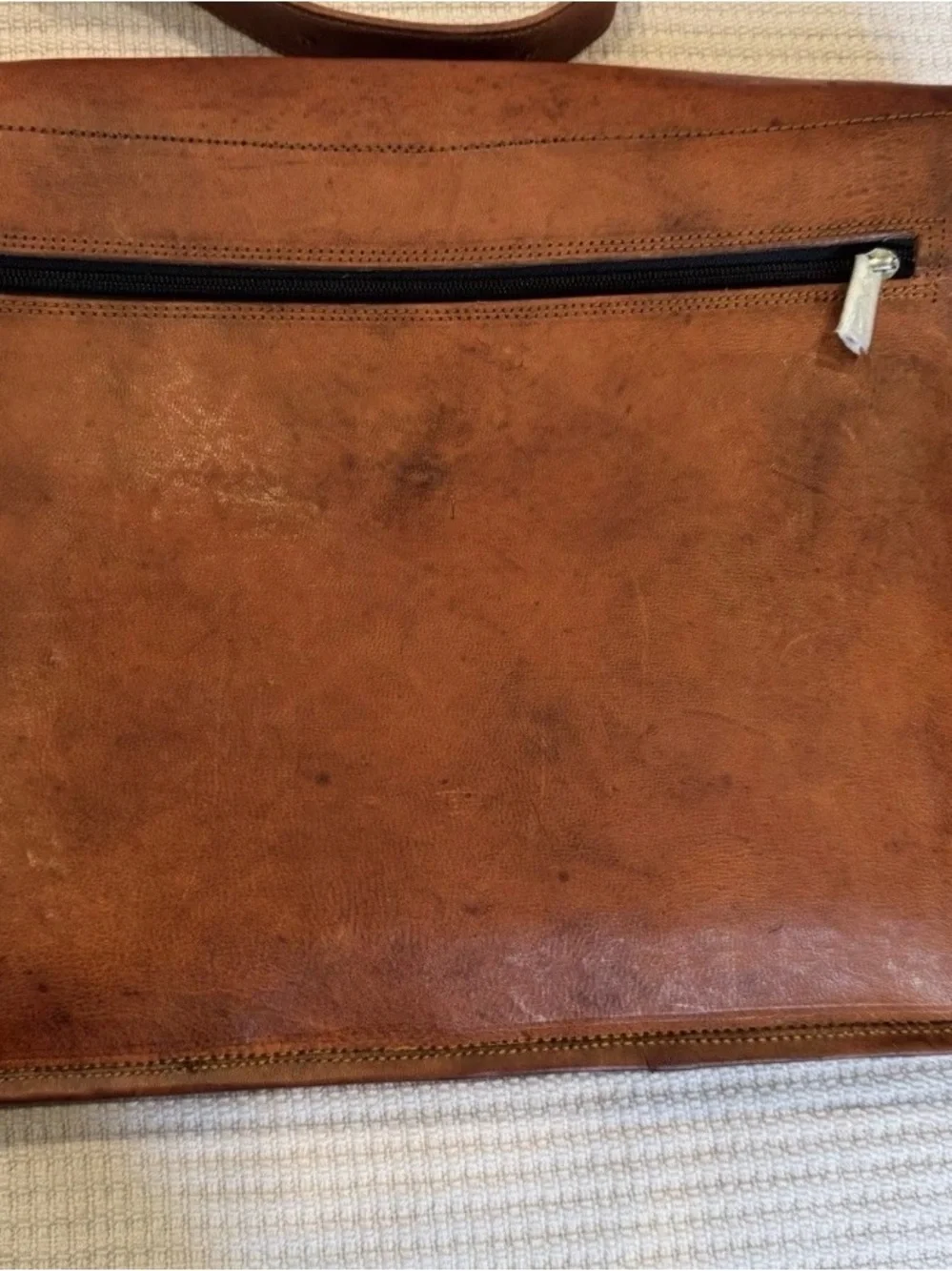 Carbon2Cobalt Leather Messenger Bag NWOT Laptop Briefcase Satchel Travel